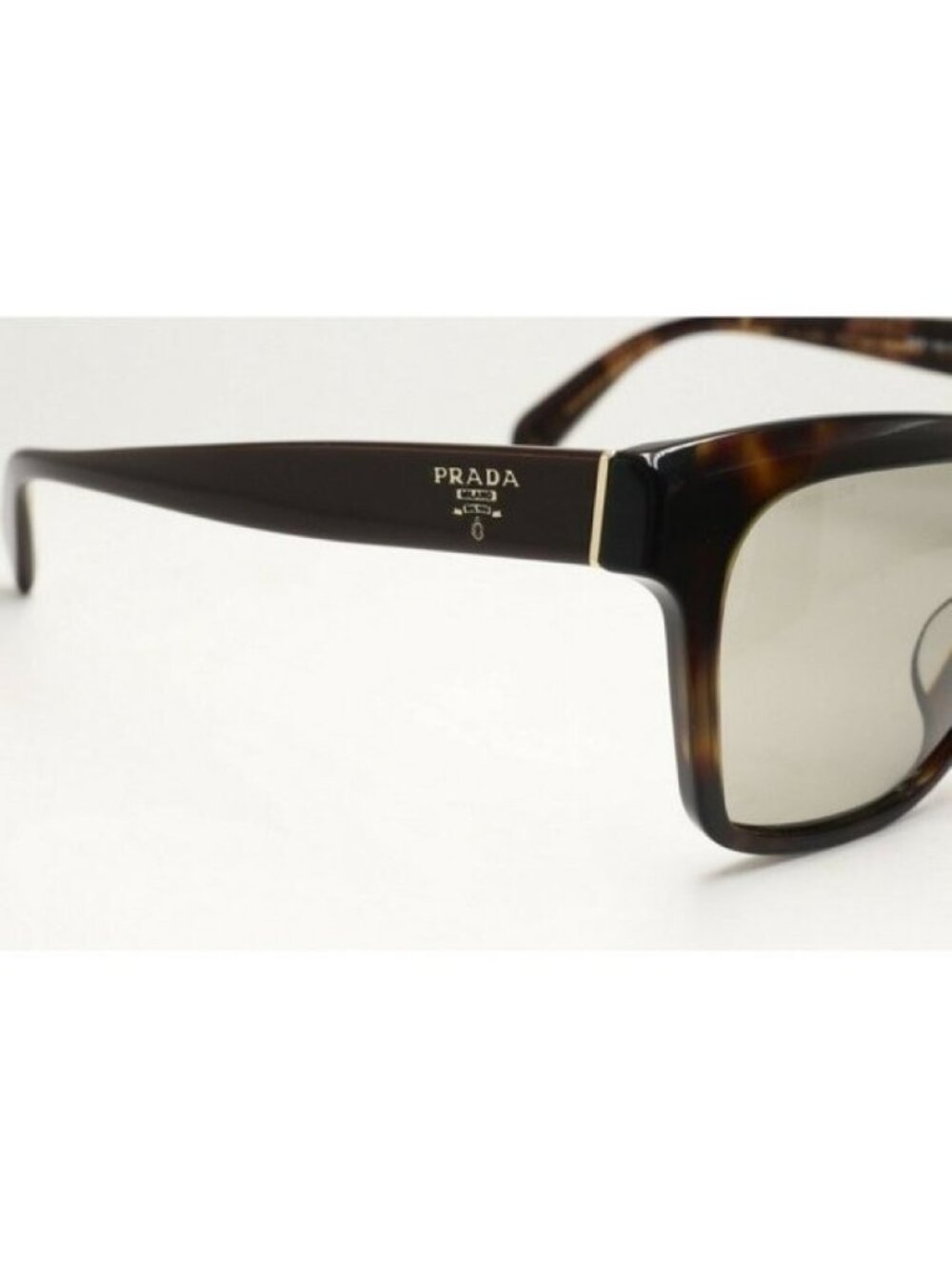 Prada SPR 11S-F 2AU-5J2 Square Tortoise Sunglasses Light Brown Lenses 56mm (A) - Picture 3 of 5
